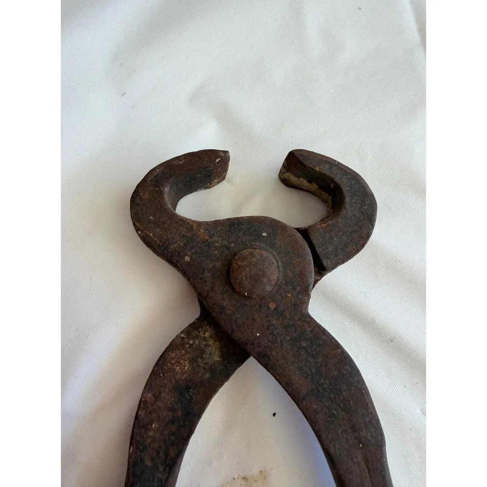 Vintage Iron Tool Lot 3pc End Cutting Nippers Farrier Pincers Blacksmith USA